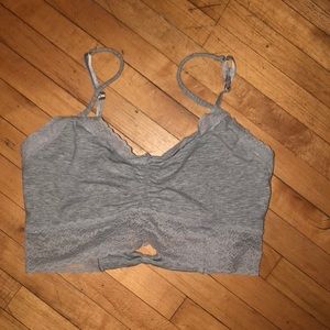 Grey lacy bralette